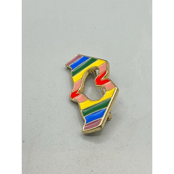 Love Pride Rainbow Pin Brooch Tack Pin Colorful Enamel Hands Heart Shaped - Picture 4 of 7